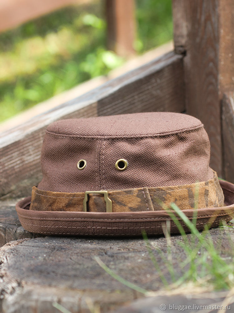 Summer linen pork pie bucket hat PPH-23 