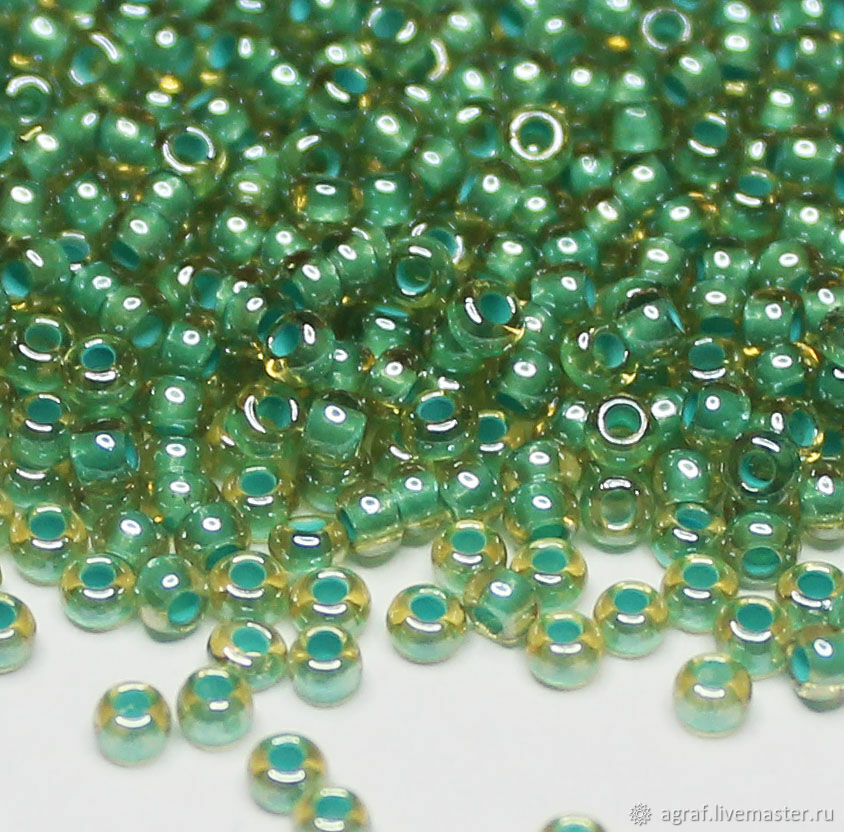 Бисер чешский 10/0 Зеленый прокрас 10 г 11024 Preciosa купить в ...
