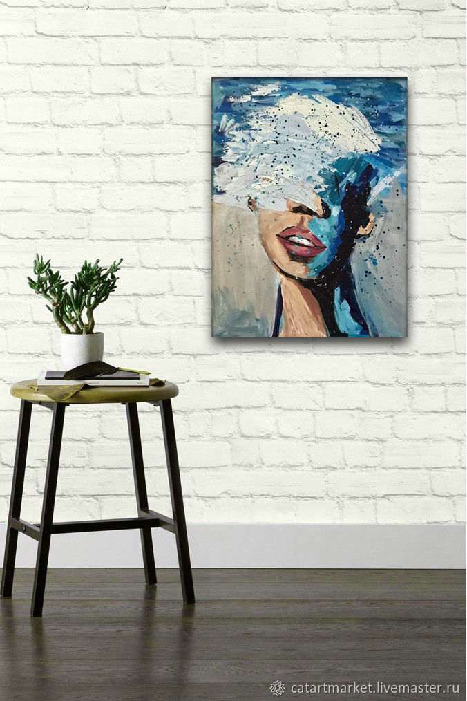 Картина "Девушка и море" заказать на Ярмарке Мастеров