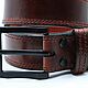  Ремень из натуральной кожи. Ремни. SHE leather. Интернет-магазин Ярмарка Мастеров.  Фото №2