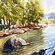 Order Watercolor painting ' River. summer day. '. Senchilova Evgenia. Livemaster. . Pictures Фото №3