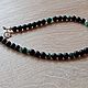 Bracelet with emeralds, black agate and 925 silver. Bead bracelet. marusjy. My Livemaster. Фото №5