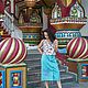 Костюм тройка Голубое с красным. Костюмы. Елена. Бохо одежда 'Дело вкуса' (elena-delovkusa). Ярмарка Мастеров.  Фото №6
