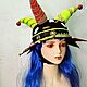 The jester's hat 'Harlequin Neon'. Carnival Hats. Felt Hats Shop. My Livemaster. Фото №5