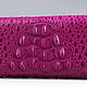 Кошелек-клатч женский из кожи крокодила IMA0007N1. Кошельки. CrocShop товары из экзотической кожи. Интернет-магазин Ярмарка Мастеров.  Фото №2