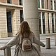 Кожаный женский рюкзак Gordeous бежевый+молочный. Рюкзаки. AUGUST BAGS. Ярмарка Мастеров.  Фото №5
