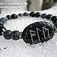 Alu magic Power bracelet, obsidian stone engraving, Helper spirit, Ufa,  Фото №1