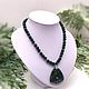 Necklace with pendant natural stone malachite. Necklace. naturalkavni. My Livemaster. Фото №4