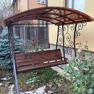 Дача и сад ручной работы. Ярмарка Мастеров - ручная работа Качели садовые с навесом. Handmade.