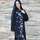 Luxurious embroidered coat 'Black cashmere', Coats, Vinnitsa,  Фото №1