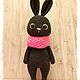 Зайка черный. Амигуруми куклы и игрушки. Handmade Zone Annette. Ярмарка Мастеров.  Фото №6