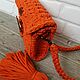 Заказать Вязаная оранжевая сумочка. Magicskein-66-. Ярмарка Мастеров. . Сумка через плечо Фото №3