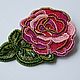 Order Rose embroidered brooch. Jewels from Dreams (stuukstly). Livemaster. . Brooches Фото №3