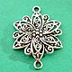 Openwork Flower connector, antique gold, 40 x 30 mm. Connectors. beadsbeautiful2. My Livemaster. Фото №4
