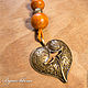 Order Pendant with beads handmade from wood 'Red Happiness'. BijouSiberia. Livemaster. . Pendant Фото №3