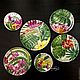 Painted porcelain Plates on the wall in the Tropics. Plates. ArtFlera (artflera). Online shopping on My Livemaster.  Фото №2