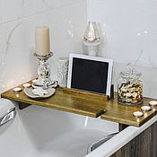 Для дома и интерьера handmade. Livemaster - original item Tray/shelf/bathroom table made of solid oak 