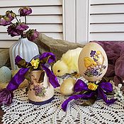 Сувениры и подарки handmade. Livemaster - original item Easter eggs: Egg and bell set: Retro Easter, decoupage.. Handmade.