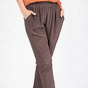 Одежда handmade. Livemaster - original item Summer silk trousers with elastic band narrowed to the bottom. Handmade.