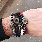 Украшения handmade. Livemaster - original item Viking bracelet made of stone. Handmade.