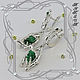 Order Tropicana earrings 925 sterling silver, emerald crystals. MaksimJewelryStudio. Livemaster. . Earrings Фото №3