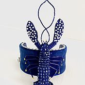 Украшения handmade. Livemaster - original item Bracelet of textile: BLUE CANCER. Handmade.