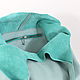 Order Mint leather Bag bag medium Bag string Bag t shirt shopper mint. BagsByKaterinaKlestova (kklestova). Livemaster. . Sacks Фото №3
