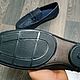 Order Men's moccasins, made of genuine ostrich leather, dark blue color. SHOES&BAGS. Livemaster. . Moccasins Фото №3