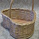 Vase 'Heart' woven from willow vine. Basket. Elena Shitova - basket weaving. My Livemaster. Фото №5
