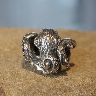 Украшения ручной работы. Ярмарка Мастеров - ручная работа Бусина "Осьминог". Handmade.