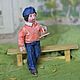 Handmade cotton toy ' Boy with a boat', Christmas decorations, Orel,  Фото №1