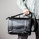 Большая мужская кожаная сумка на длинном ремне WINEHOUSE Blackcat А4+, Мужская сумка, Рыбинск,  Фото №1