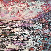 Картины и панно handmade. Livemaster - original item Oil painting with the sea 