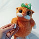 Kitty orange knitted soft toy gift, Fun, Nevinnomyssk,  Фото №1