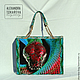 An exclusive designer bag beaded embroidered ''Blue python'', Classic Bag, Moscow,  Фото №1