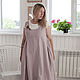 Заказать Сарафан изо льна Gray Lilac MUHA-147d. MUHA (vintagechic). Ярмарка Мастеров. . Сарафаны Фото №3