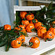 Tangerine-souvenir. ceramic handmade. Christmas decorations. JaneCeramics. My Livemaster. Фото №4