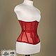 Прозрачный бельевой корсет алый с кружевом. Корсеты. Shi Corset (Анна). Интернет-магазин Ярмарка Мастеров.  Фото №2