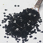 Материалы для творчества handmade. Livemaster - original item Sequins 2 mm No№30 Black 2 g. Handmade.