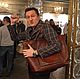 Кожаная сумка ручной работы "Travel" art 122 Bordo. Настоящая кожа. Классическая сумка. MAX GINGER. Ярмарка Мастеров.  Фото №4