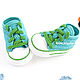 Newborn gift: Booties sneakers turquoise, Gift for newborn, Cheboksary,  Фото №1