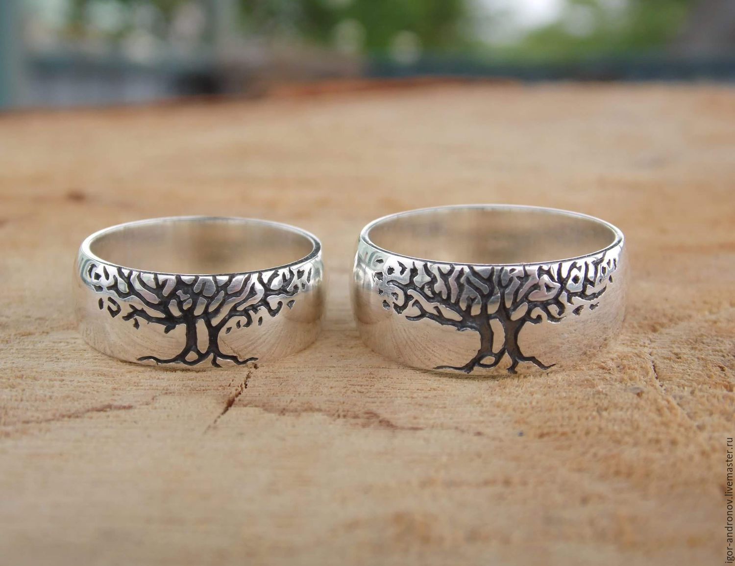 Обручальные кольца с деревом жизни