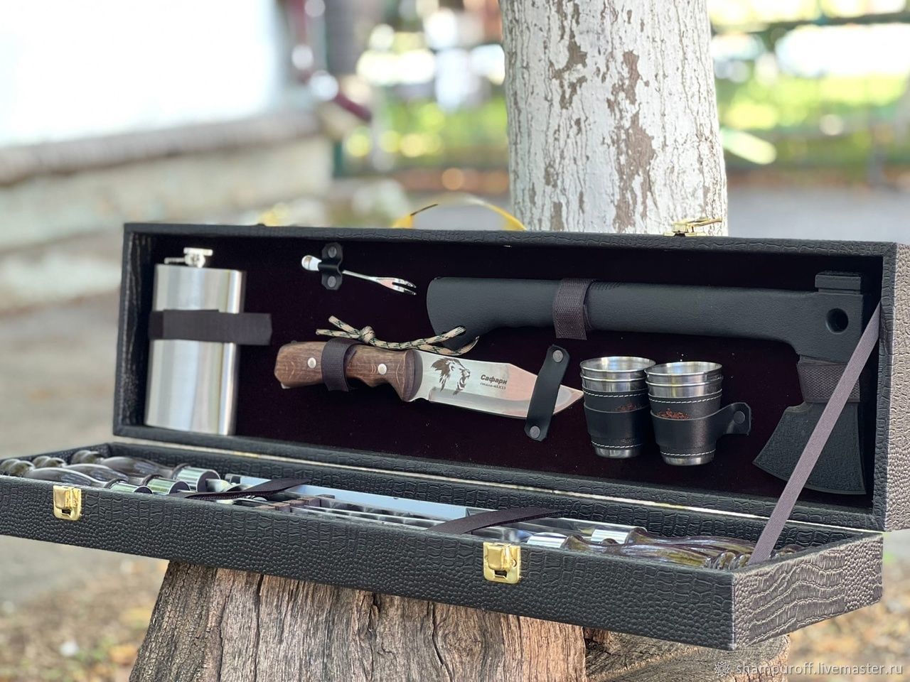 Шашлычный набор \"Пикник\" купить в интернет-магазине Ярмарка Мастеров по ...