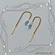 Earrings 'Briolette - broach' gold 585, Topaz, Earrings, St. Petersburg,  Фото №1
