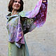 Order Tippet-gossamer felted wool and silk 'Lilac hydrangea'. Irina Kilochek shelk&sherst. Livemaster. . Wraps Фото №3