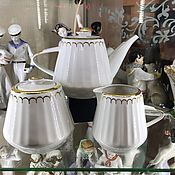 Винтаж handmade. Livemaster - original item Set Teapot sugar bowl milk jug Verbilki ZFA. Handmade.