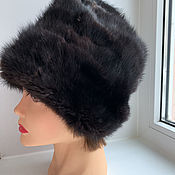 Винтаж handmade. Livemaster - original item Vintage mink hat made of mink pieces 55 r ROTFRONT Vintage USSR. Handmade.