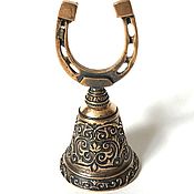 Сувениры и подарки handmade. Livemaster - original item A bell with a horseshoe ( a horseshoe for good luck). Handmade.