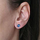 Order Kyanite earrings, earrings with kyanite in silver, stud earrings in silver. Irina Moro. Livemaster. . Earrings Фото №3
