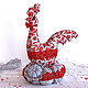 Cock. Interior decoration, toy, needler, red, Easter. Needle beds. Elena Gavrilova. My Livemaster. Фото №6